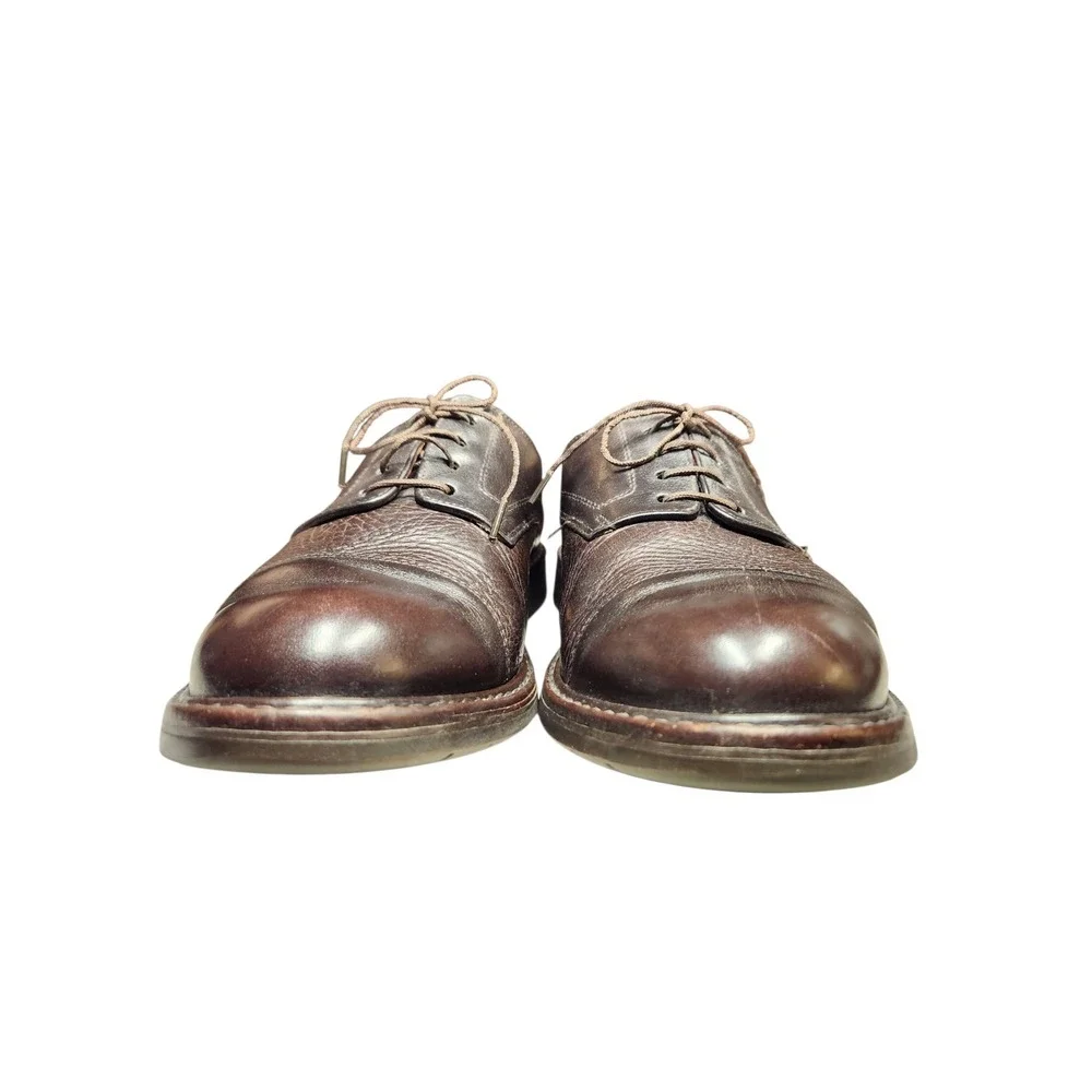 Mephisto Brown Leather Cap Derby Oxford Shoes Luxury Goodyear Welt Heritage 11.5